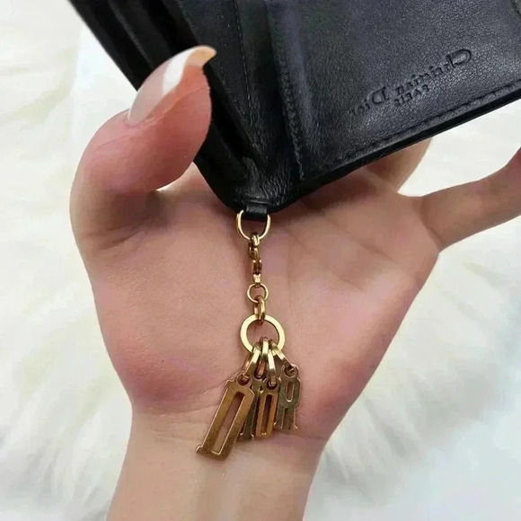 Dior Black Leather Studded Flap Card Holder - Picture 9 of 16